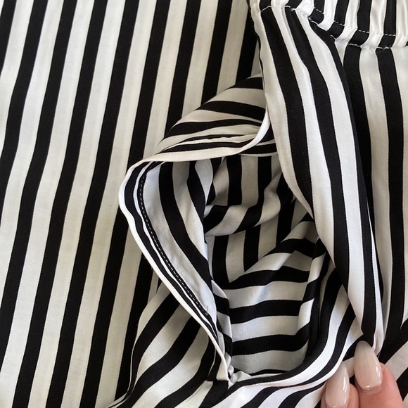 The Kooples Voile Rouge Striped Drawstring Pants Sz 2 Alt Girl Punk Soft Grunge - Picture 10 of 13